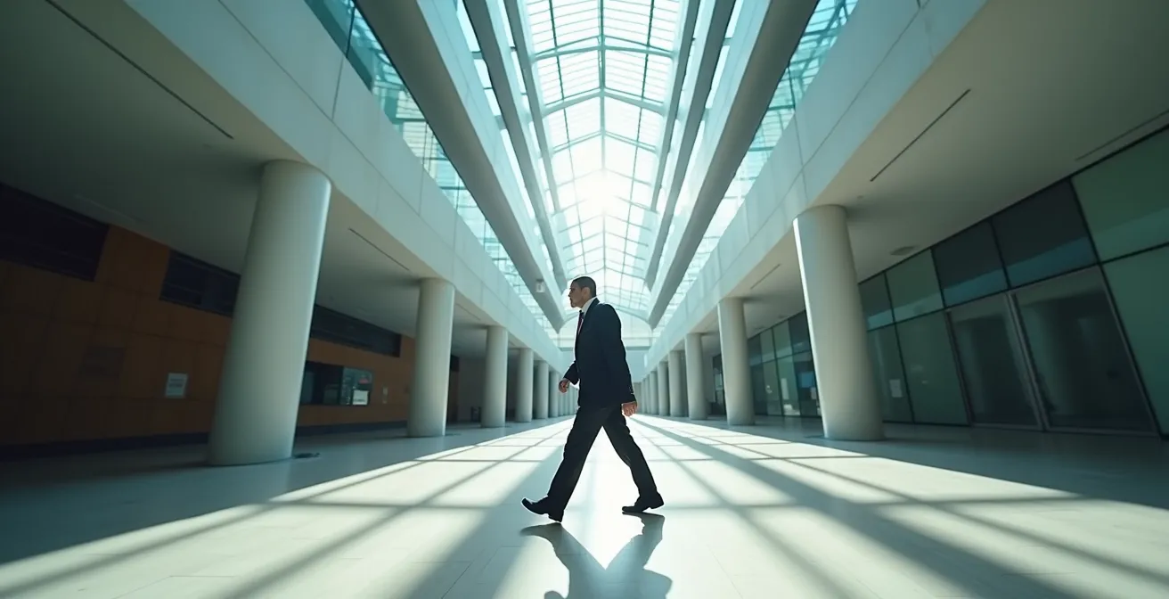 Agent de sécurité en intervention d'urgence, gérant une situation de crise avec calme et professionnalisme