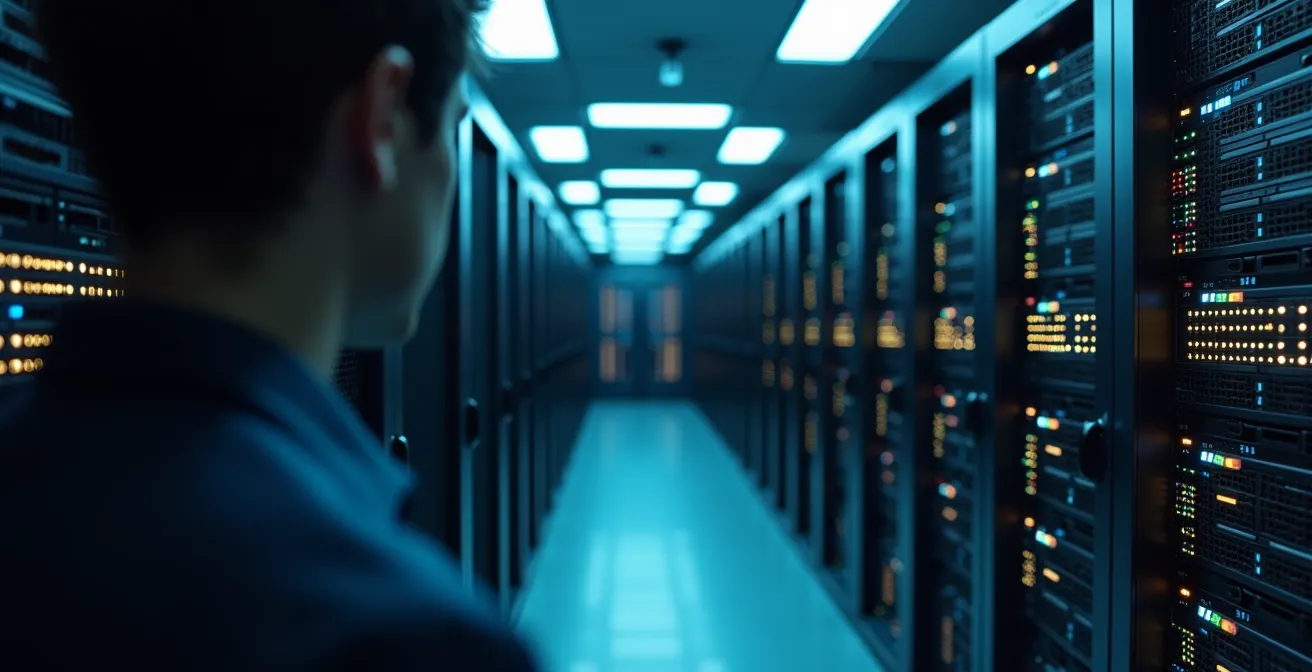 Vue d'ensemble de l'architecture réseau d'un système de sécurité incendie avec ECS et CMSI