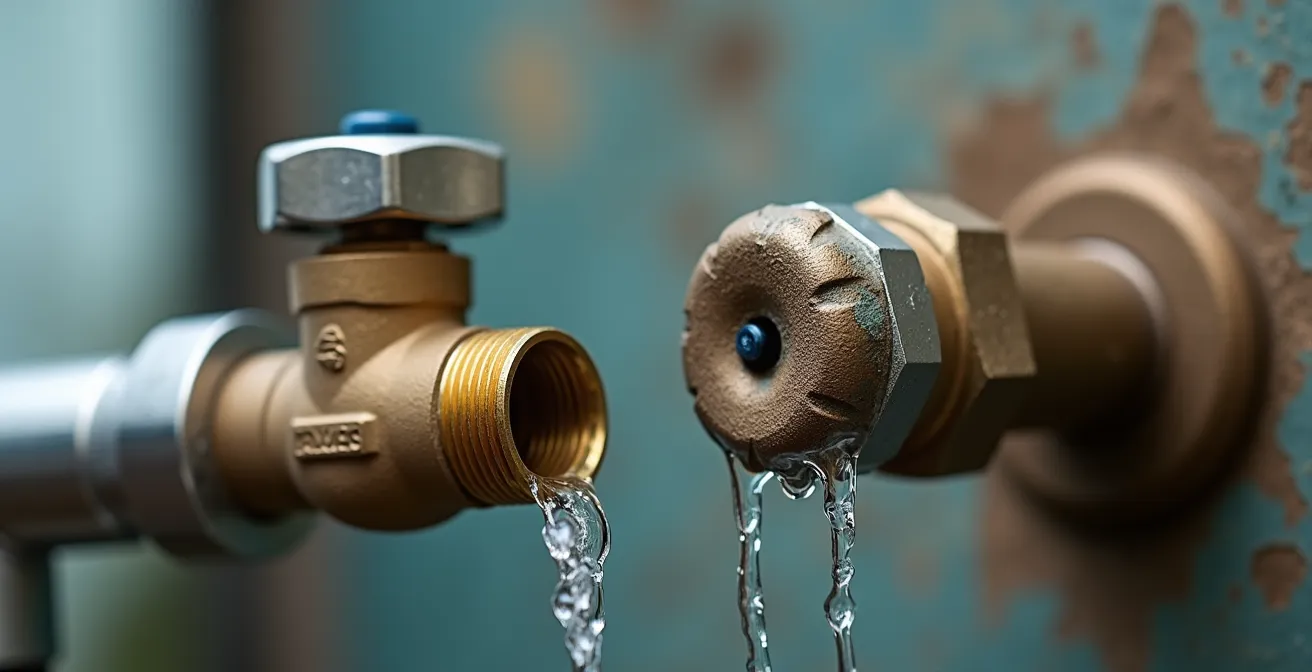 Différents types de vannes d'arrêt et leurs emplacements typiques dans un habitat français